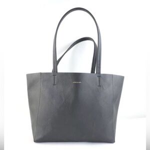 Love & Lore Gray Pebbled Tote Bag Shoulder Purse Vegan Leather